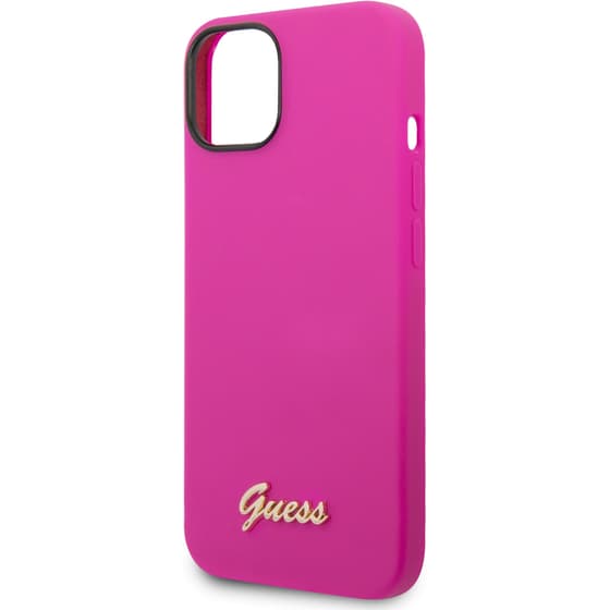 Θήκη Apple iPhone 14 - Guess Vintage Script Gold Logo Collection - Φουξία image 6