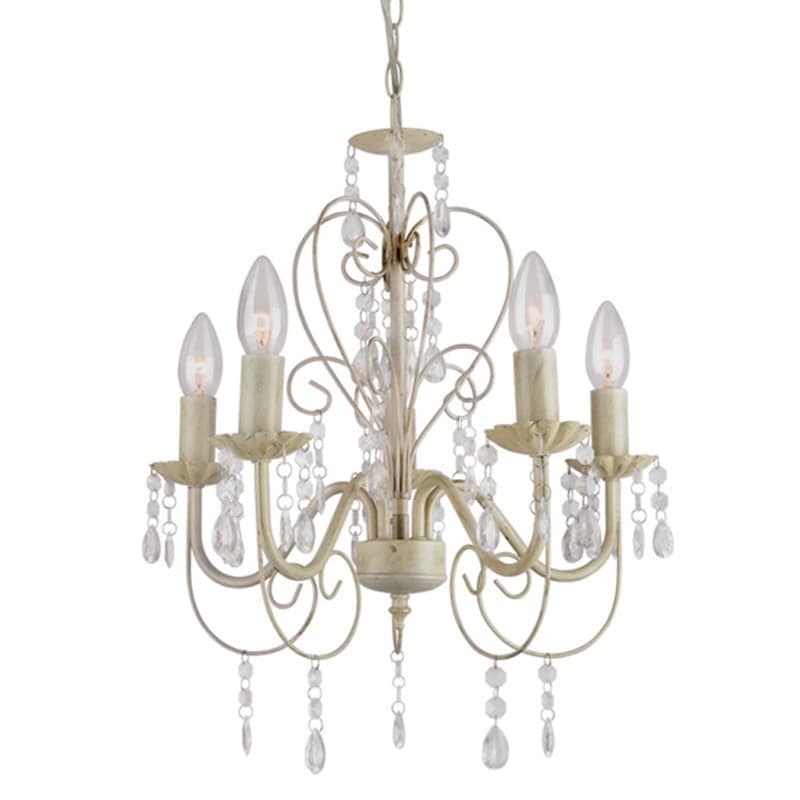 ACA DECOR Πολυέλαιος Οροφής Aca Dumas Sf63185pwg Μεταλλικός 42.5x42.5x58 cm - Μπεζ/Χρυσός