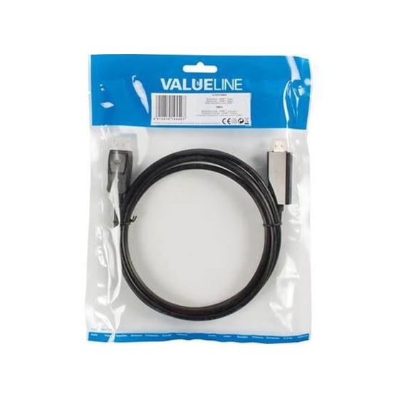 Καλώδιο Displayport male σε HDMI 2m - Valueline - Μαύρο image 1
