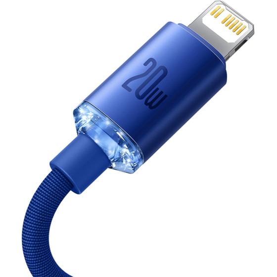 Καλώδιο δεδομένων Baseus Crystal Shine Series Usb-C to Lightning 20W 1.2m - Blue image 2