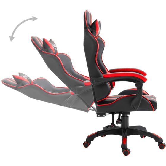 Καρέκλα Gaming VidaXL από Τεχνητό Δέρμα - Μαύρη/Κόκκινη image 2