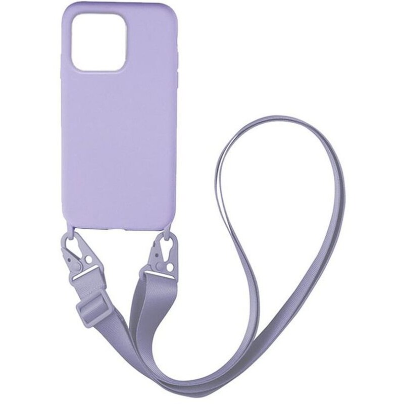 Θήκη Apple iPhone 13 Pro - Sonique Carryhang Liquid Silicone Strap - Λιλά