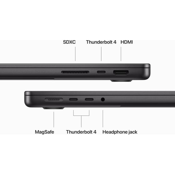 Apple MacBook Pro 14" M3 Pro Chip QHD+ (Apple M3 Pro 11 Cores/18GB/512GB SSD/14 Core GPU/macOS) Space Black image 5