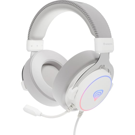 Genesis Neon 764 Ενσύρματα Ακουστικά RGB USB - Λευκά image 0