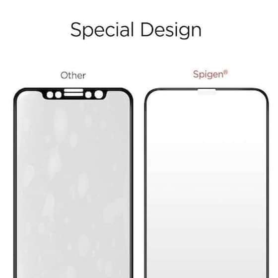 Προστατευτικό οθόνης Apple iPhone XR/iPhone 11 - Spigen Tempered Glass Fc Black image 3