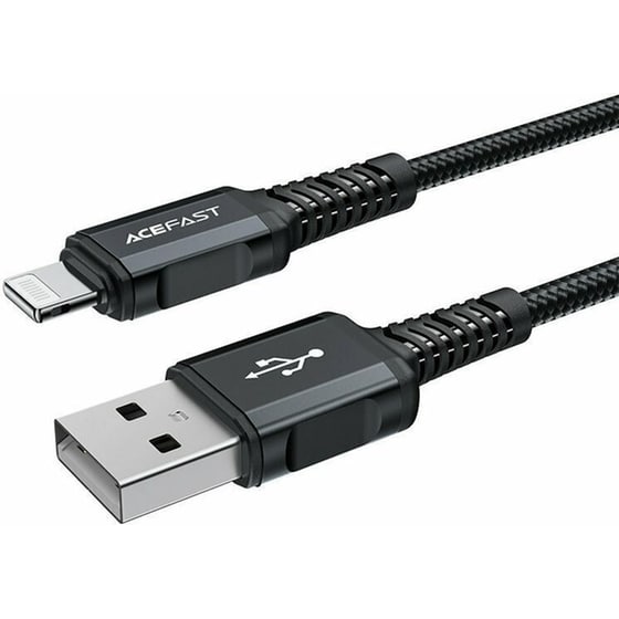 Καλώδιο δεδομένων Acefast C4-02 USB-A σε Lightning Braided 2.4A Apple Certified MFI 1.8m - Μαύρο image 2