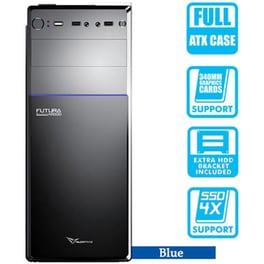 Κουτί Desktop Alcatroz Futura Black N1000 450W - Μαύρο