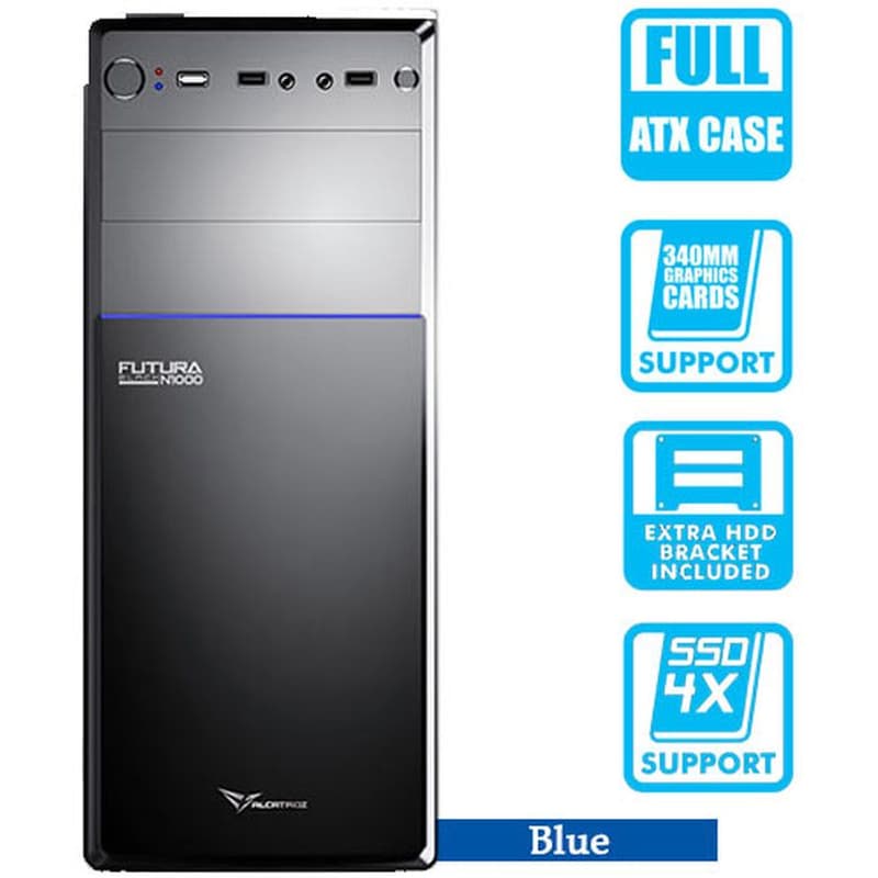 ALCATROZ Κουτί Desktop Alcatroz Futura Black N1000 450W - Μαύρο