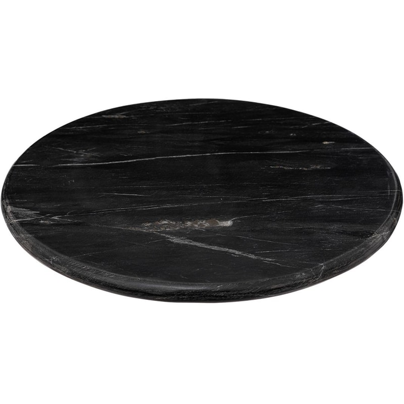 SPITISHOP Πιατέλα Σερβιρίσματος Spitishop Μαρμάρινη Φ30x1.5 cm - Μαύρη