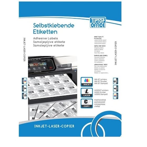 Tiptop Αυτοκολλητες Ετικετες Για Εκτυπωτη A4 105x42.3mm 100 φύλλα image 0