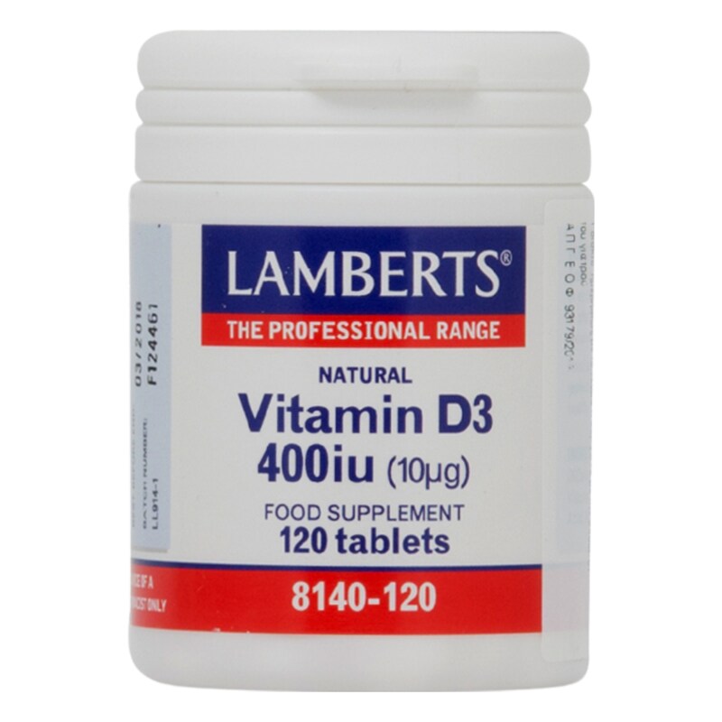 Lamberts Vitamin D3 400IU - 120 ταμπλέτες