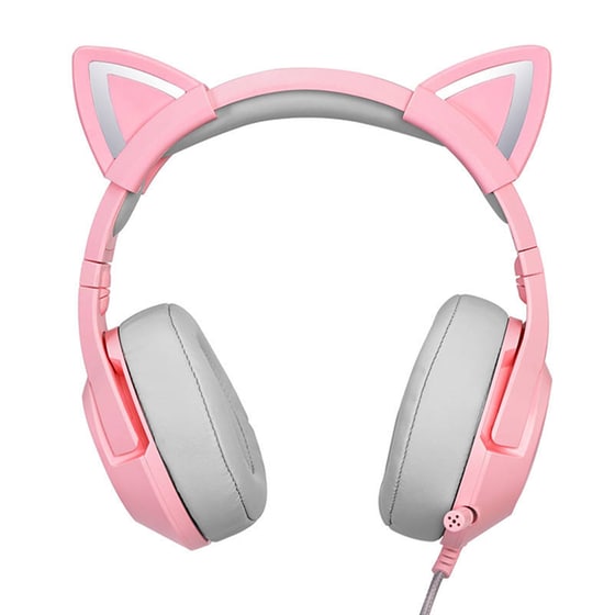 Onikuma K9 Gaming Ενσύρματα Ακουστικά 3.5mm/USB με RGB Φωτισμό - Ροζ image 2