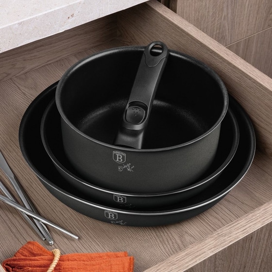 Σετ Μαγειρικά Σκεύη BERLINGER HAUS BH-8256 9 τμχ Μαύρο image 1