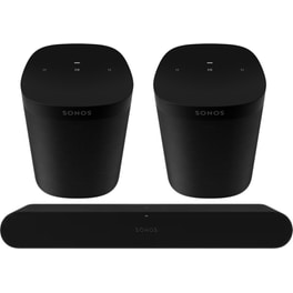 Sonos Ray Soundbar 2.0 + 2 Ηχεία Sonos One SL - Μαύρο