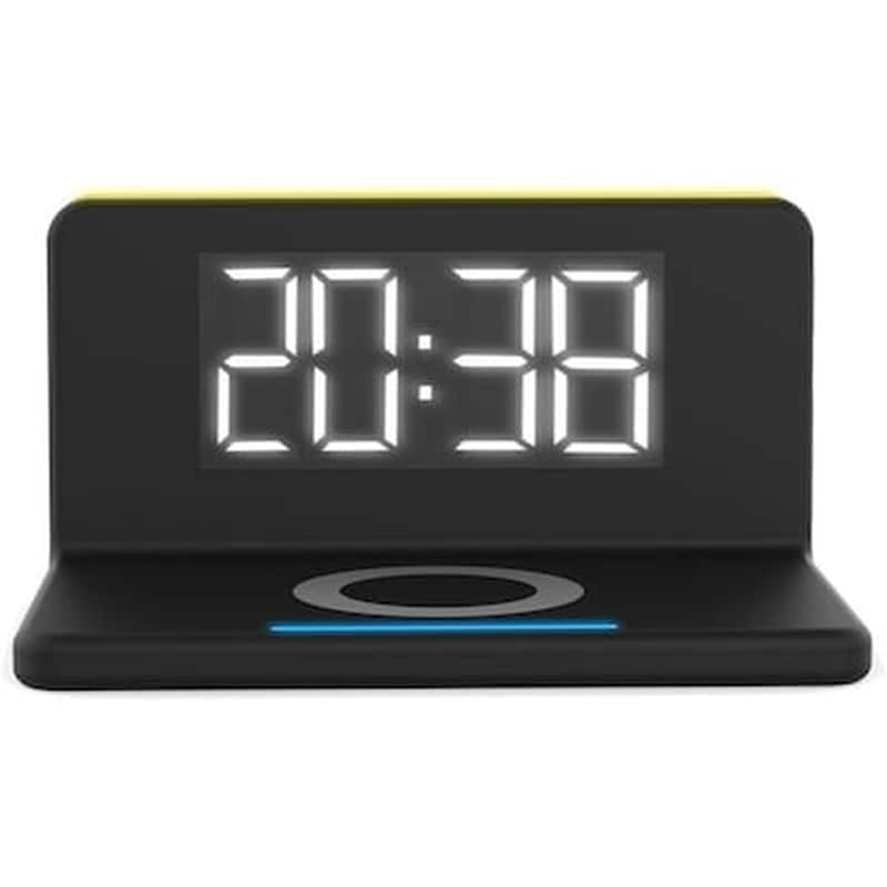 TERRATEC Ασύρματος Φορτιστής Terratec Chargeair Clock! Alarm Clock Night Light Usb-C 10W 1A - Black