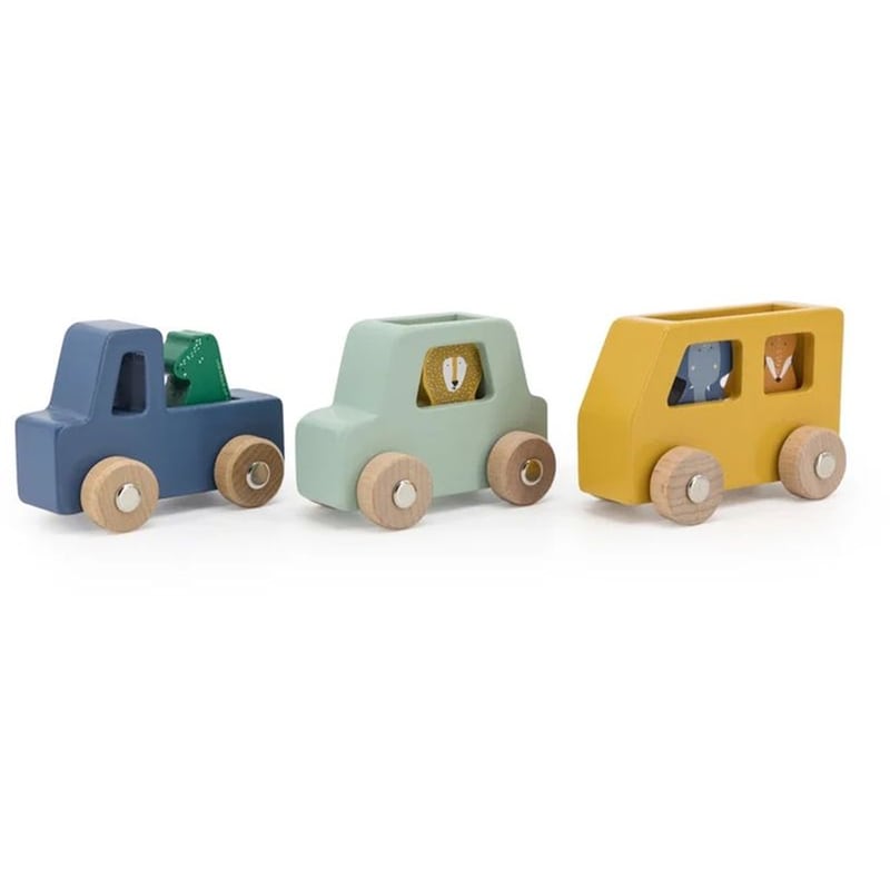 Ξύλινο Παιχνίδι (σετ 7τμχ) Trixie Car Set