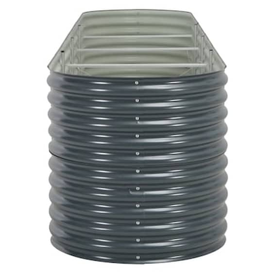 Vidaxl Ζαρντινιέρα Υπερυψωμένη Γκρι 400x80x81 Εκ. Γαλβανισμ. Χάλυβας image 5