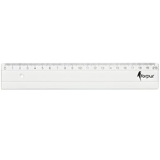 Πλαστικός Χάρακας Forpus 20 cm image 0
