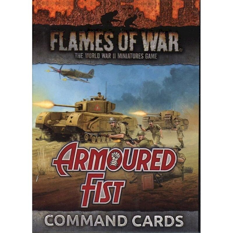 Flames Of War - British Armoured Fist: Unit And Command Cards (GaleForce9)