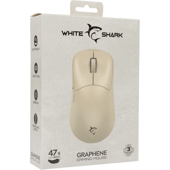 White Shark  Graphene Gaming Ενσύρματο Ποντίκι - Beige image 6