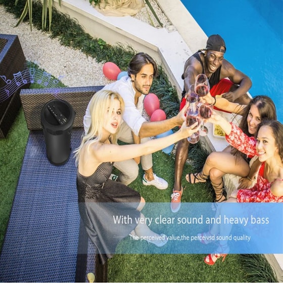 Akai ABTS-11B Φορητό ηχείο Bluetooth με ραδιόφωνο USB/Aux-In και κάρτα SD 10 W - Μαύρο image 3