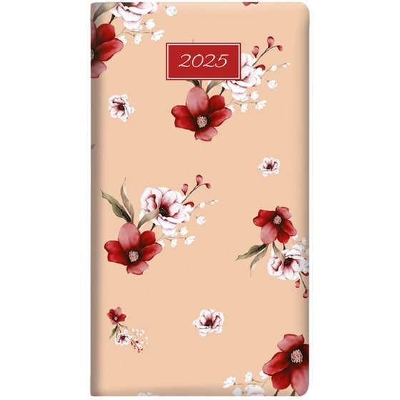Ημερολόγιο Εβδομαδιαίο Θεοφύλακτος 2025 12M Vintage Flowers 8x15 cm image 0