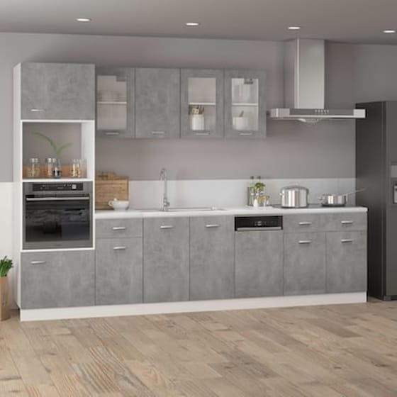 Vidaxl Πρόσοψη Πλυντηρίου Πιάτων Γκρι Σκυροδ. 45x3x67 Εκ. Μοριοσανίδα image 3