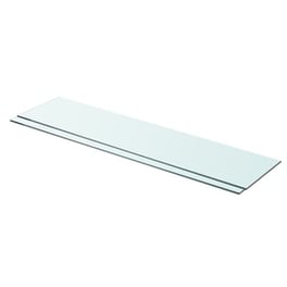 Ράφια Τοίχου VidaXL Πάνελ από Γυαλί 90x20 cm 2 Τμχ - Διάφανο