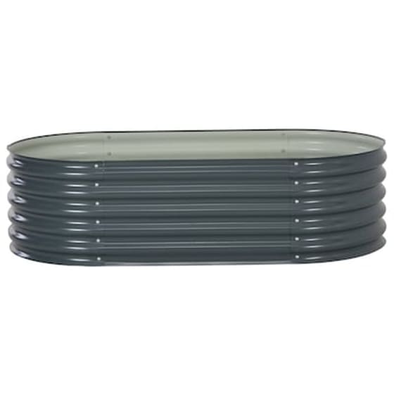 Vidaxl Ζαρντινιέρα Υπερυψωμένη Γκρι 160x80x44 Εκ. Γαλβανισμ. Χάλυβας image 2