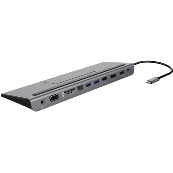 Docking Station Deltaco USB-C  4K PD συμβατό με Dual USB-C image 1