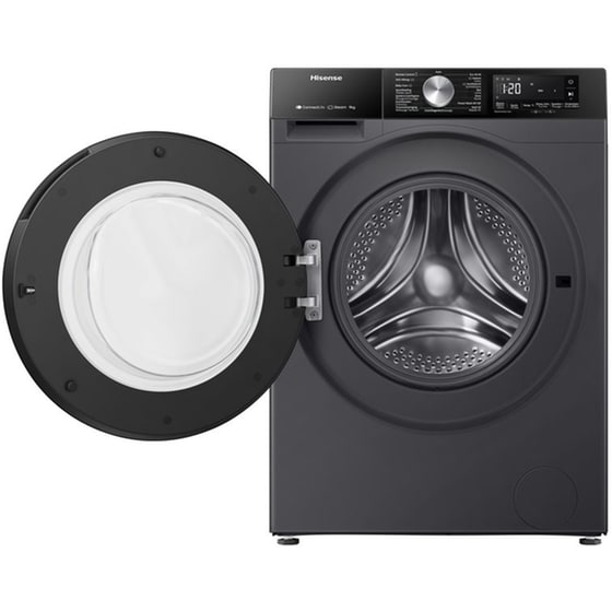 HISENSE WF3S9043BB3 9 kg 1.400 Στροφές Μαύρο με WiFi Πλυντήριο ρούχων image 1