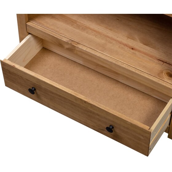 Βιβλιοθήκη VidaXL Panama από Μασίφ Ξύλο Πεύκου 80x35x110 cm - Φυσικό image 5