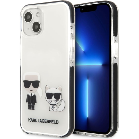 Θήκη Apple iPhone 13 Mini - Karl Lagerfeld Karl + Choupette Hard Case - White image 3