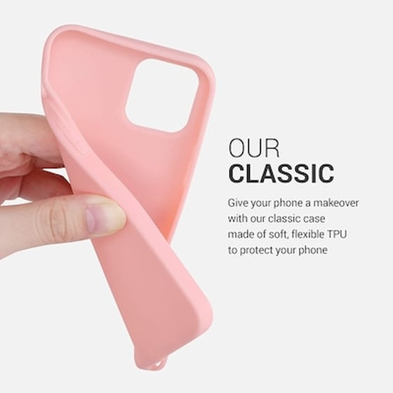 Θήκη Apple iPhone 12/iPhone 12 Pro - Kwmobile Silicone Case - Rose Gold Matte image 1