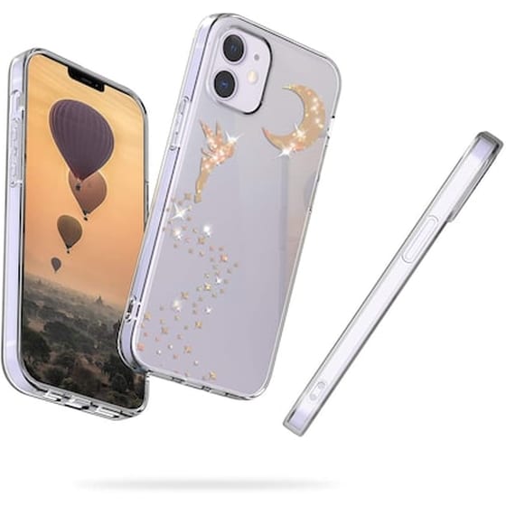 Θήκη Apple iPhone 12 Mini - Kwmobile Silicone Case - Glittery Fairy/Rose Gold/Transparent image 3