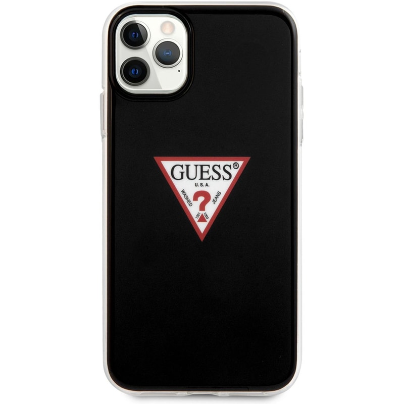 GUESS Guess “triangle Logo Collection” Θήκη Προστασίας Από Σιλικόνη – Iphone 11 Pro (clear / Silver)