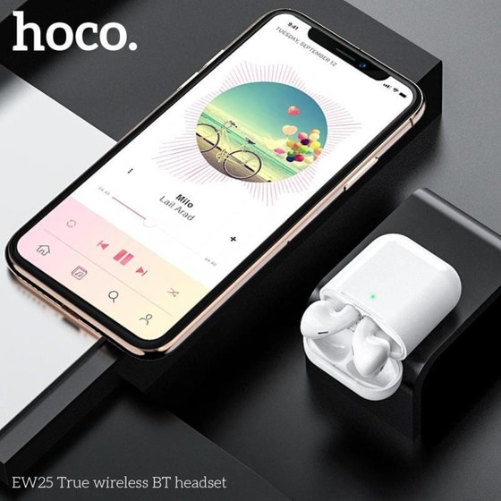 Ακουστικά Bluetooth Hoco EW25 με Θήκη Φόρτισης - Λευκά image 8
