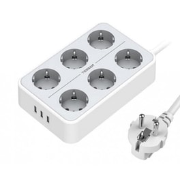 Πολύπριζο TESSAN TS-303 με θύρες AC, USB-A