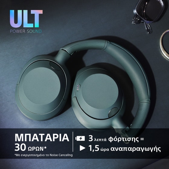 Sony ULT WEAR Ασύρματα Ακουστικά Κεφαλής Λευκά του πάγου BT ULT POWER SOUND & Noise Cancelling image 7