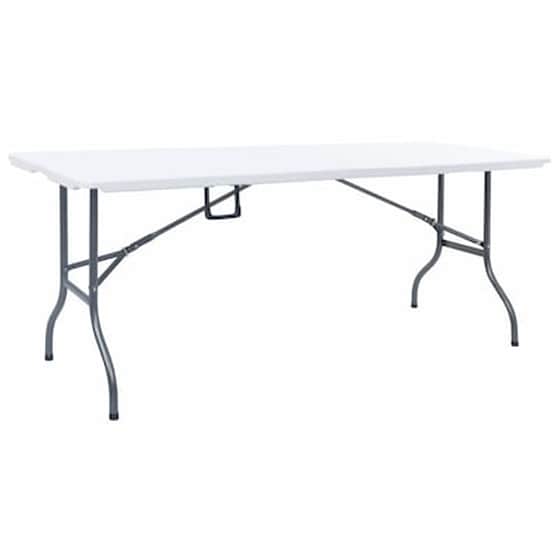 Vidaxl Τραπέζι Κήπου Πτυσσόμενο Λευκό 180 X 72 X 72 Εκ. Από Hdpe image 0