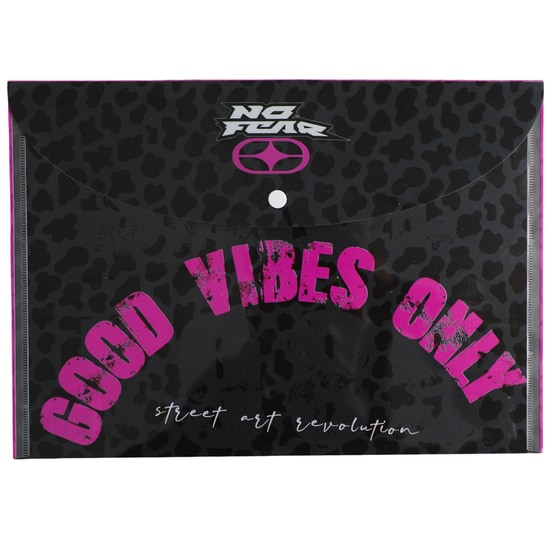 Φάκελος Back Me Up με Κουμπί A4 No Fear Good Vibes image 0