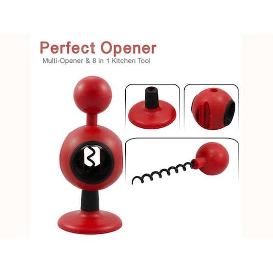 Ανοιχτήρι All Open Πολυεργαλείο Με 8 Διαφορετικές Χρήσεις Λευκό image 4