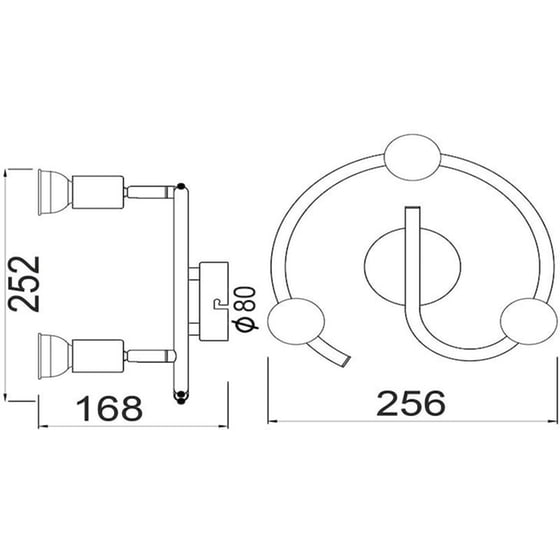 Σποτ Τρίφωτο Aca Trinity Mc634wh3g Μεταλλικό - Λευκό image 1