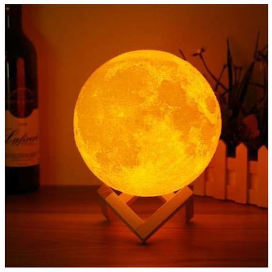 Φωτιστικό Αφής Ανάγλυφο 3D Φεγγάρι Led - Πολύχρωμο image 6