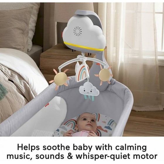 Fisher Price Περιστρεφόμενο Μόμπιλε Κούνιας με Ουράνιο Τόξο,Μουσική & Αισθητήρα Ανίχνευσης Κλάματος image 5