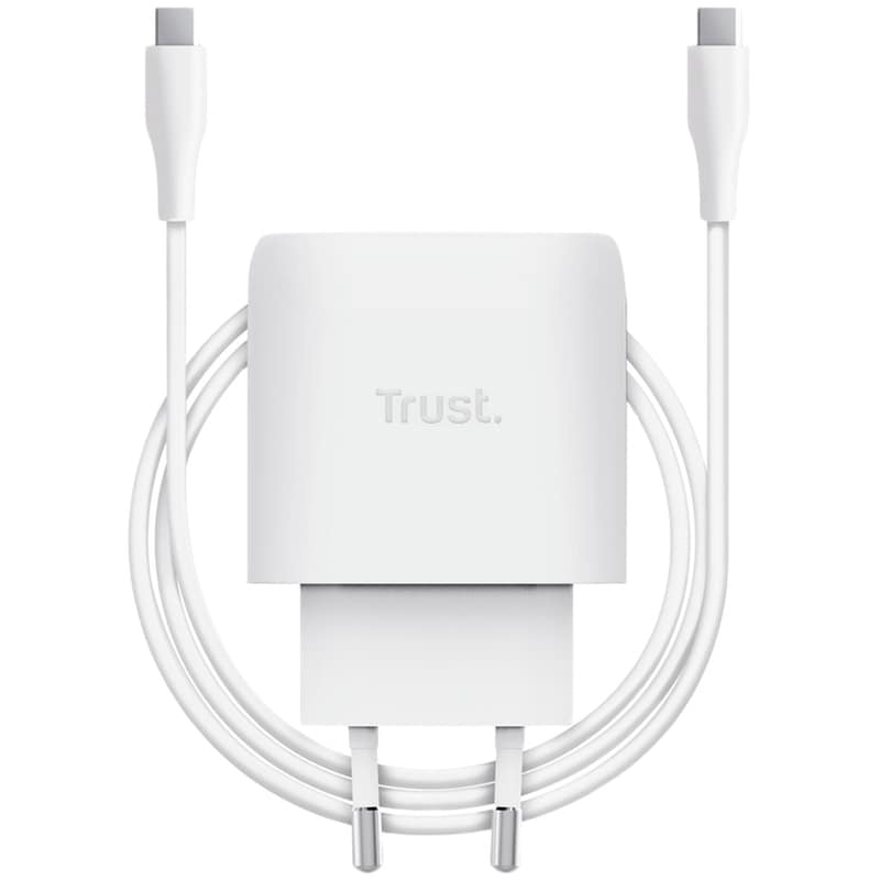 Φορτιστής Πρίζας Trust 25522 Maxo 45W με Καλώδιο USB-C - White