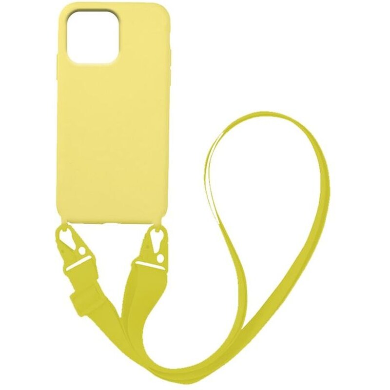 Θήκη Apple iPhone 13 Pro - Sonique Carryhang Liquid Silicone Strap - Κίτρινο