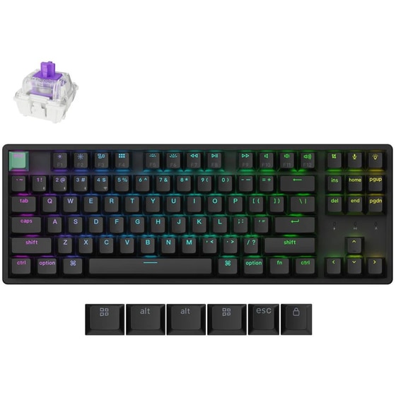 Keychron K8 HE K8H-J1 Ασύρματο Ηall Effect Gaming Πληκτρολόγιο Tenkeyless με Magnetic διακόπτες και RGB φωτισμό (Αγγλικό US) image 0