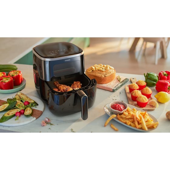 PHILIPS HD9257/80 3000 Series XL 1700 W με Αποσπώμενο Κάδο 5.6 L Μαύρο Φριτέζα Αέρος image 7