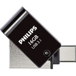 Philips 2-in-1 16GB USB 3.1 Stick με σύνδεση USB-C Μαύρο